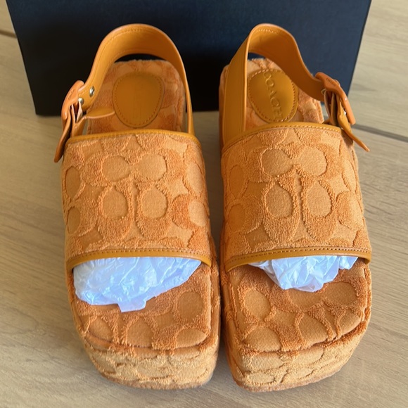 NIB Coach Noelle Terry Cloth Sandals - Picture 9 of 12